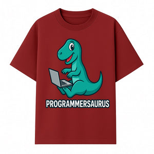 Programmersaurus T-Rex Dinosaur Laptop Sticker | Cute Tech Humor Gift for Programmers, Coders, and Developers - T-shirt 1758004723682.jpg