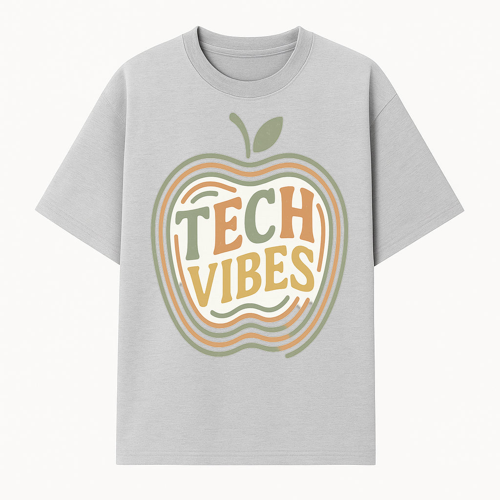 Tech Vibes Apple Graphic Tee | Retro Tech-Inspired Design | Trendy Apparel for Tech Lovers | Unique Gift Idea - T-shirt 1758004723733.jpg