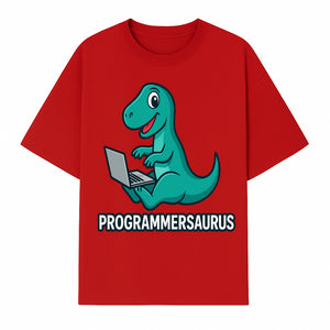 Programmersaurus T-Rex Dinosaur Laptop Sticker | Cute Tech Humor Gift for Programmers, Coders, and Developers - T-shirt 1758004723995.jpg