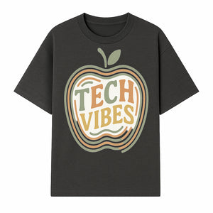Tech Vibes Apple Graphic Tee | Retro Tech-Inspired Design | Trendy Apparel for Tech Lovers | Unique Gift Idea - T-shirt 1758004724062.jpg