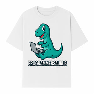 Programmersaurus T-Rex Dinosaur Laptop Sticker | Cute Tech Humor Gift for Programmers, Coders, and Developers - T-shirt 1758004724323.jpg