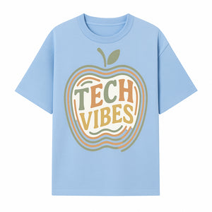 Tech Vibes Apple Graphic Tee | Retro Tech-Inspired Design | Trendy Apparel for Tech Lovers | Unique Gift Idea - T-shirt 1758004724527.jpg