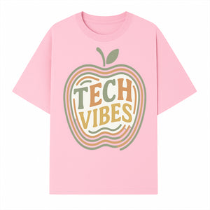 Tech Vibes Apple Graphic Tee | Retro Tech-Inspired Design | Trendy Apparel for Tech Lovers | Unique Gift Idea - T-shirt 1758004724698.jpg