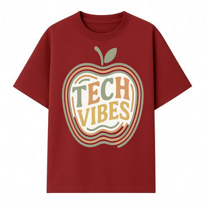 Tech Vibes Apple Graphic Tee | Retro Tech-Inspired Design | Trendy Apparel for Tech Lovers | Unique Gift Idea - T-shirt 1758004724839.jpg