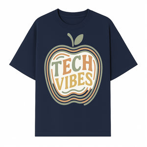 Tech Vibes Apple Graphic Tee | Retro Tech-Inspired Design | Trendy Apparel for Tech Lovers | Unique Gift Idea - T-shirt 1758004724981.jpg