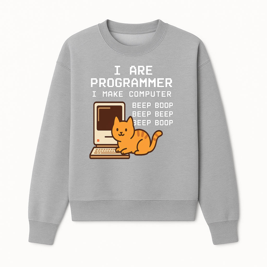 Funny Programmer Cat Design T-Shirt - I Make Computer Beep Boop - Geeky Gift for Tech Lovers and Cat Owners - Sweatshirt 1758004725110.jpg