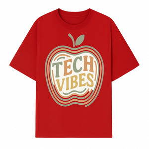 Tech Vibes Apple Graphic Tee | Retro Tech-Inspired Design | Trendy Apparel for Tech Lovers | Unique Gift Idea - T-shirt 1758004725149.jpg