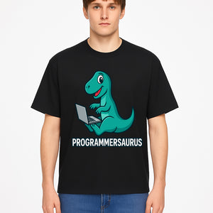 Programmersaurus T-Rex Dinosaur Laptop Sticker | Cute Tech Humor Gift for Programmers, Coders, and Developers - T-shirt 1758004725481.jpg