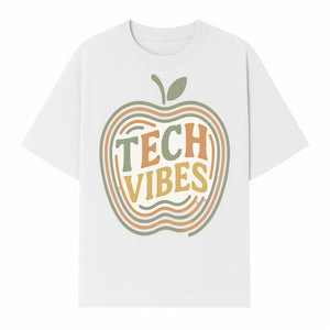 Tech Vibes Apple Graphic Tee | Retro Tech-Inspired Design | Trendy Apparel for Tech Lovers | Unique Gift Idea - T-shirt 1758004725517.jpg