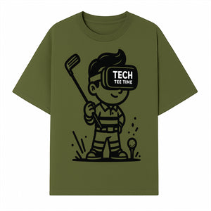 Tech Tee Time VR Golf Graphic Tee for Kids - Fun Virtual Reality Golfing T-Shirt - T-shirt 1758004725660.jpg