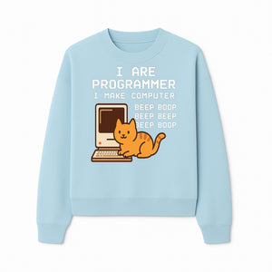 Funny Programmer Cat Design T-Shirt - I Make Computer Beep Boop - Geeky Gift for Tech Lovers and Cat Owners - Sweatshirt 1758004725805.jpg