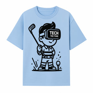 Tech Tee Time VR Golf Graphic Tee for Kids - Fun Virtual Reality Golfing T-Shirt - T-shirt 1758004725958.jpg