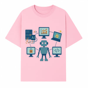 AI Robot Technology Illustration for Data Security, Analytics, and Coding - Digital Art Print for Tech Enthusiasts - T-shirt 1758004726026.jpg