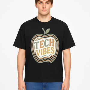 Tech Vibes Apple Graphic Tee | Retro Tech-Inspired Design | Trendy Apparel for Tech Lovers | Unique Gift Idea - T-shirt 1758004726685.jpg