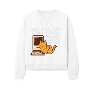 Funny Programmer Cat Design T-Shirt - I Make Computer Beep Boop - Geeky Gift for Tech Lovers and Cat Owners - Sweatshirt 1758004726797.jpg
