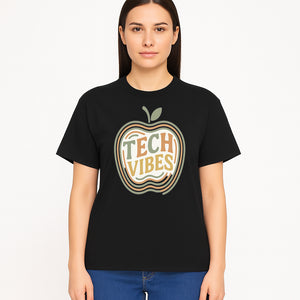 Tech Vibes Apple Graphic Tee | Retro Tech-Inspired Design | Trendy Apparel for Tech Lovers | Unique Gift Idea - T-shirt 1758004726857.jpg