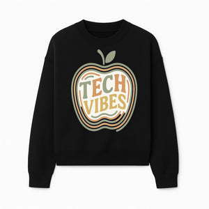 Tech Vibes Apple Graphic Tee | Retro Tech-Inspired Design | Trendy Apparel for Tech Lovers | Unique Gift Idea - Sweatshirt 1758004727276.jpg