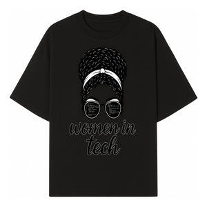 Women in Tech Graphic Tee - Empowering T-Shirt for Girls in Technology, Feminist Apparel, Black Girl Magic Fashion - T-shirt 1758004727426.jpg