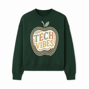 Tech Vibes Apple Graphic Tee | Retro Tech-Inspired Design | Trendy Apparel for Tech Lovers | Unique Gift Idea - Sweatshirt 1758004727571.jpg