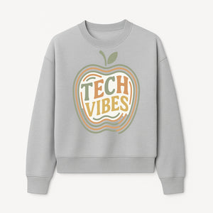 Tech Vibes Apple Graphic Tee | Retro Tech-Inspired Design | Trendy Apparel for Tech Lovers | Unique Gift Idea - Sweatshirt 1758004727759.jpg