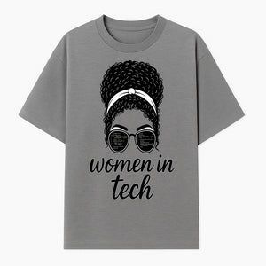 Women in Tech Graphic Tee - Empowering T-Shirt for Girls in Technology, Feminist Apparel, Black Girl Magic Fashion - T-shirt 1758004727890.jpg