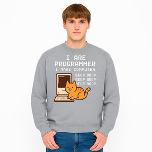 Funny Programmer Cat Design T-Shirt - I Make Computer Beep Boop - Geeky Gift for Tech Lovers and Cat Owners - Sweatshirt 1758004727953.jpg