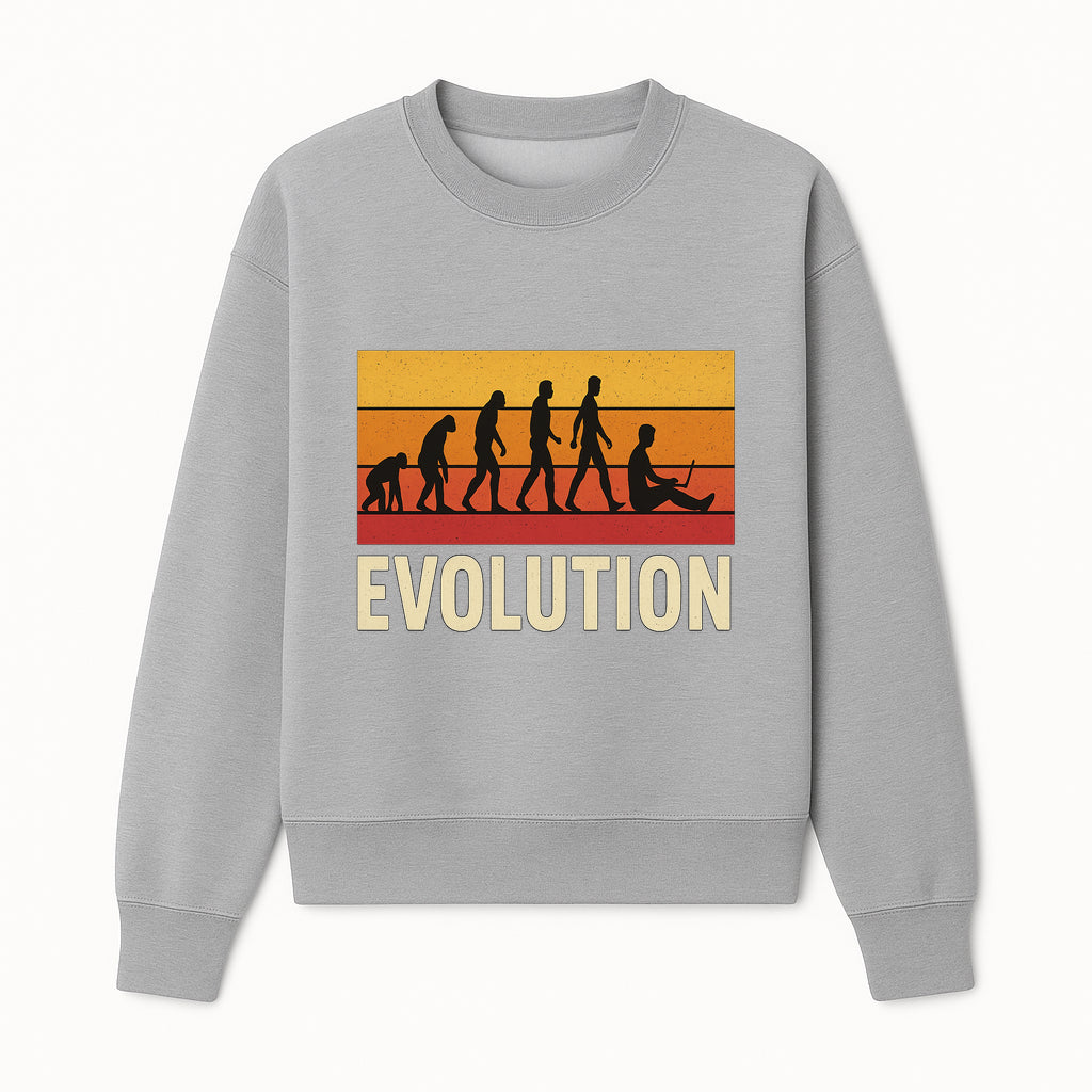 Evolution of Man Graphic Tee - Funny Retro Design, Evolution to Technology, Science T-Shirt, Unique Gift for Nerds - Sweatshirt 1758004727965.jpg
