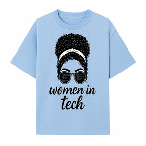 Women in Tech Graphic Tee - Empowering T-Shirt for Girls in Technology, Feminist Apparel, Black Girl Magic Fashion - T-shirt 1758004728039.jpg