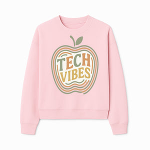 Tech Vibes Apple Graphic Tee | Retro Tech-Inspired Design | Trendy Apparel for Tech Lovers | Unique Gift Idea - Sweatshirt 1758004728048.jpg