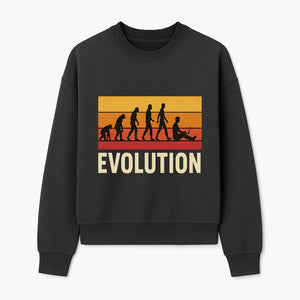 Evolution of Man Graphic Tee - Funny Retro Design, Evolution to Technology, Science T-Shirt, Unique Gift for Nerds - Sweatshirt 1758004728248.jpg
