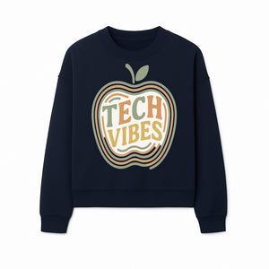 Tech Vibes Apple Graphic Tee | Retro Tech-Inspired Design | Trendy Apparel for Tech Lovers | Unique Gift Idea - Sweatshirt 1758004728374.jpg