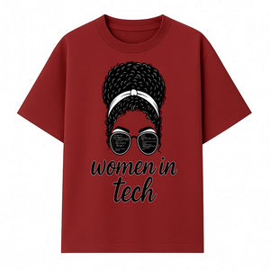 Women in Tech Graphic Tee - Empowering T-Shirt for Girls in Technology, Feminist Apparel, Black Girl Magic Fashion - T-shirt 1758004728383.jpg