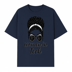 Women in Tech Graphic Tee - Empowering T-Shirt for Girls in Technology, Feminist Apparel, Black Girl Magic Fashion - T-shirt 1758004728538.jpg