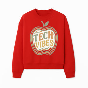 Tech Vibes Apple Graphic Tee | Retro Tech-Inspired Design | Trendy Apparel for Tech Lovers | Unique Gift Idea - Sweatshirt 1758004728551.jpg