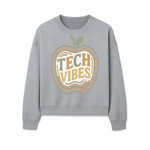 Tech Vibes Apple Graphic Tee | Retro Tech-Inspired Design | Trendy Apparel for Tech Lovers | Unique Gift Idea - Sweatshirt 1758004728696.jpg