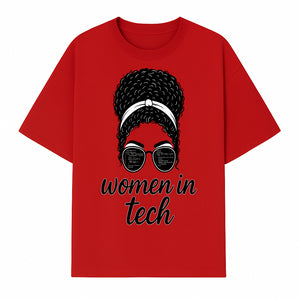 Women in Tech Graphic Tee - Empowering T-Shirt for Girls in Technology, Feminist Apparel, Black Girl Magic Fashion - T-shirt 1758004728700.jpg