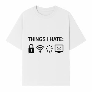 Funny Wall Art Poster - 'Things I Hate' with Icons of Lock, WiFi, Loading, and Sad Computer - Home Decor Print - T-shirt 1758004728821.jpg