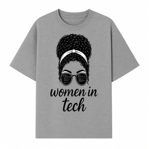Women in Tech Graphic Tee - Empowering T-Shirt for Girls in Technology, Feminist Apparel, Black Girl Magic Fashion - T-shirt 1758004728843.jpg