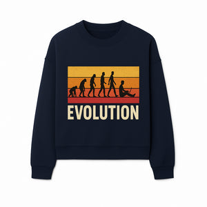 Evolution of Man Graphic Tee - Funny Retro Design, Evolution to Technology, Science T-Shirt, Unique Gift for Nerds - Sweatshirt 1758004729143.jpg