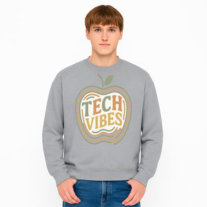 Tech Vibes Apple Graphic Tee | Retro Tech-Inspired Design | Trendy Apparel for Tech Lovers | Unique Gift Idea - Sweatshirt 1758004730001.jpg