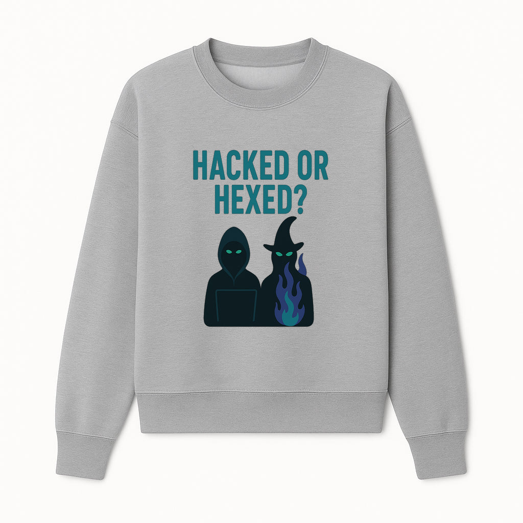 Hacked or Hexed? Mystery Tech and Magic T-Shirt for Gamers and Witches - Sweatshirt 1758004730291.jpg