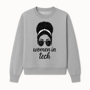 Women in Tech Graphic Tee - Empowering T-Shirt for Girls in Technology, Feminist Apparel, Black Girl Magic Fashion - Sweatshirt 1758004730514.jpg