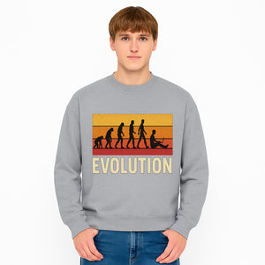 Evolution of Man Graphic Tee - Funny Retro Design, Evolution to Technology, Science T-Shirt, Unique Gift for Nerds - Sweatshirt 1758004730818.jpg
