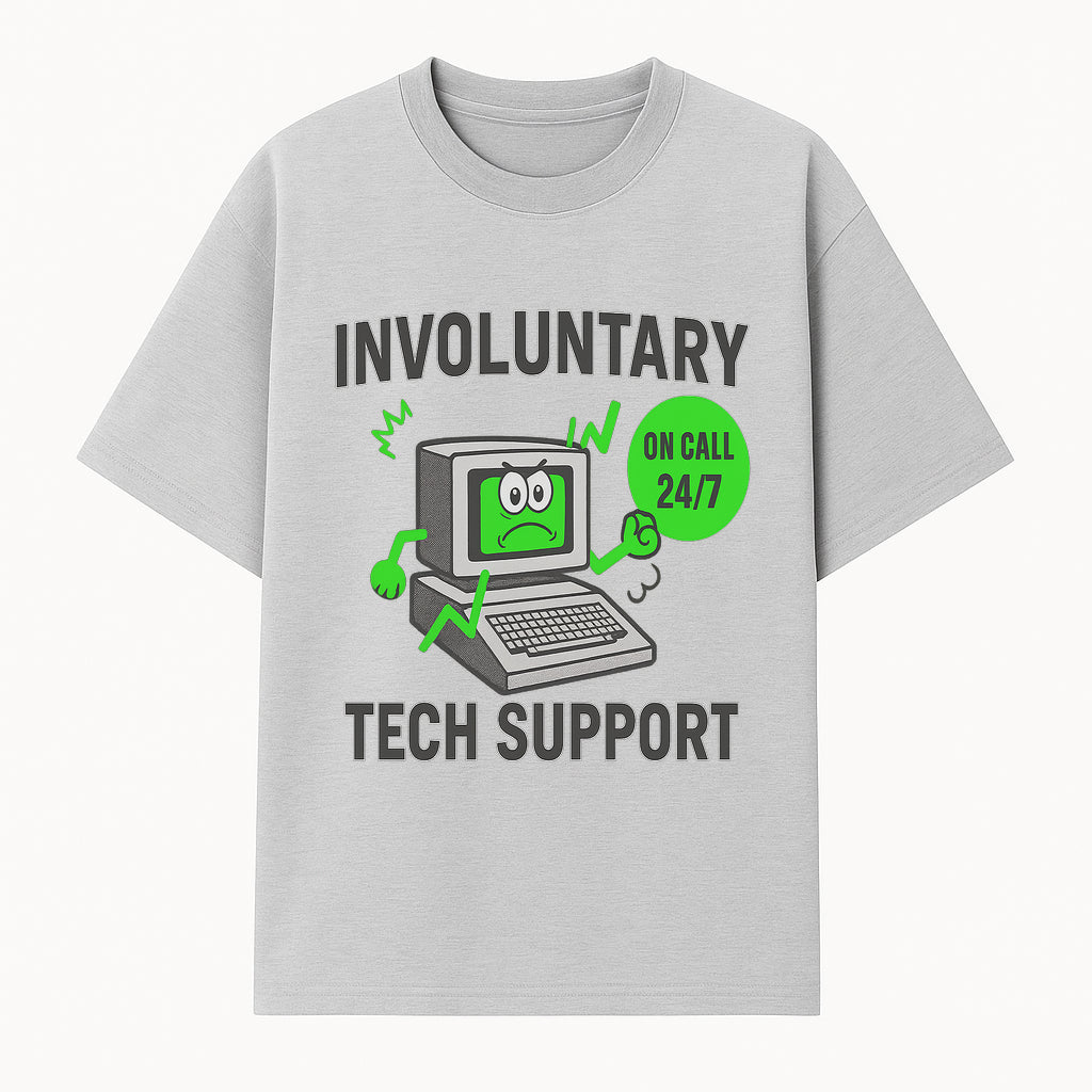 Involuntary Tech Support T-Shirt | 24/7 On Call Computer Help Funny Graphic Tee - T-shirt 1758004732873.jpg
