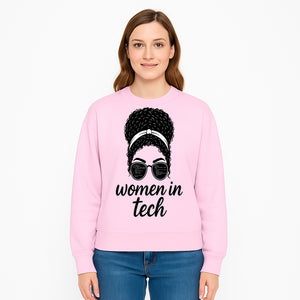 Women in Tech Graphic Tee - Empowering T-Shirt for Girls in Technology, Feminist Apparel, Black Girl Magic Fashion - Sweatshirt 1758004733597.jpg