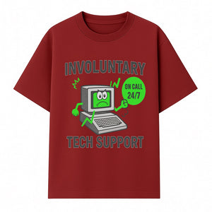 Involuntary Tech Support T-Shirt | 24/7 On Call Computer Help Funny Graphic Tee - T-shirt 1758004733934.jpg