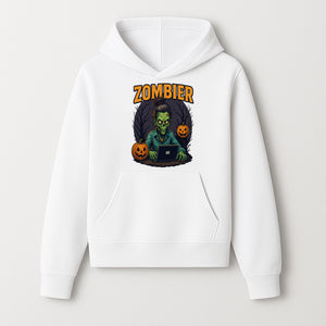Zombie Gamer Graphic Tee - Halloween Costume Shirt with Spooky Pumpkins and Eerie Design for Men and Women - Hoodie 1758004734156.jpg
