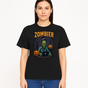 Zombie Gamer Graphic Tee - Halloween Costume Shirt with Spooky Pumpkins and Eerie Design for Men and Women - T-shirt 1758004738923.jpg