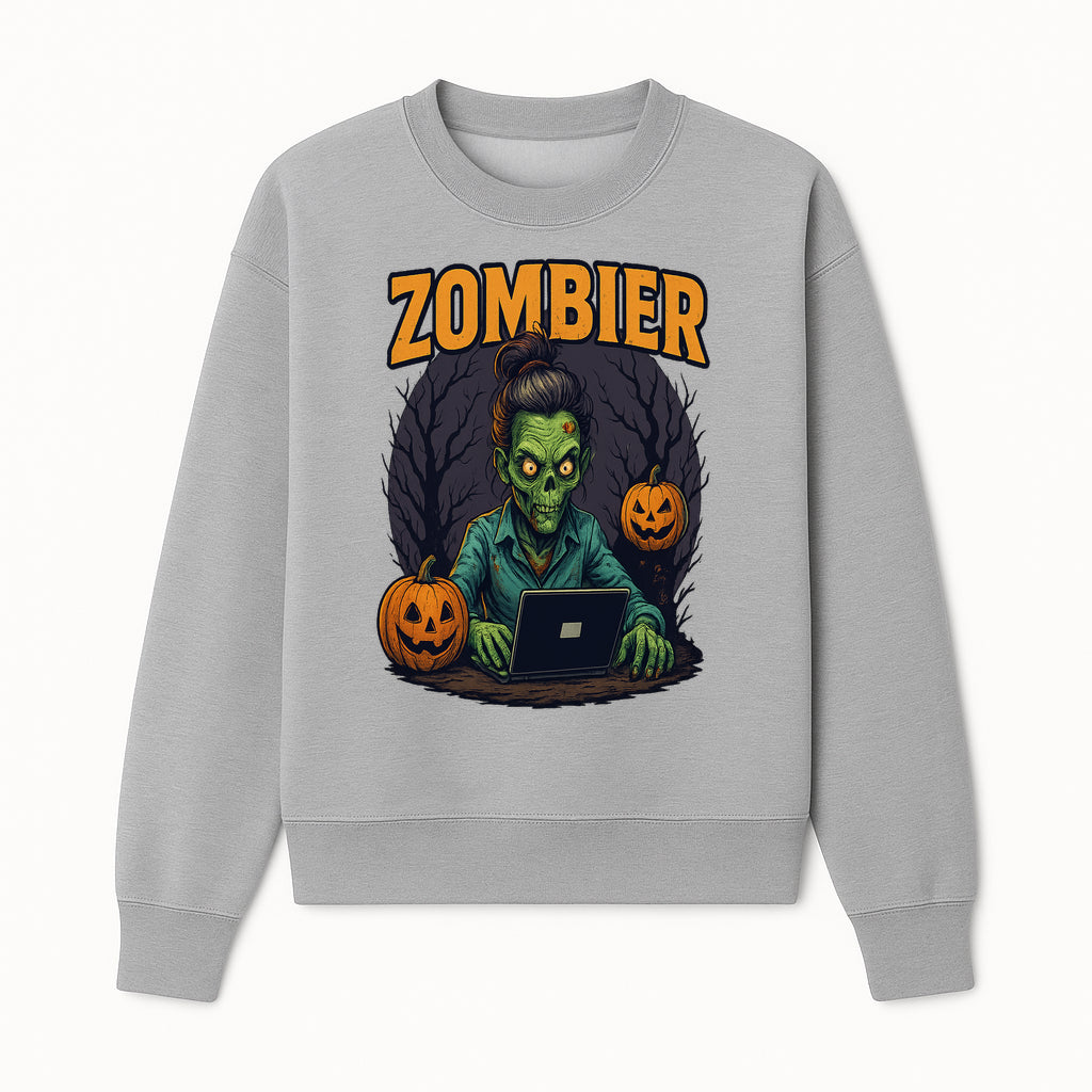 Zombie Gamer Graphic Tee - Halloween Costume Shirt with Spooky Pumpkins and Eerie Design for Men and Women - Sweatshirt 1758004739076.jpg