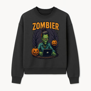 Zombie Gamer Graphic Tee - Halloween Costume Shirt with Spooky Pumpkins and Eerie Design for Men and Women - Sweatshirt 1758004739383.jpg